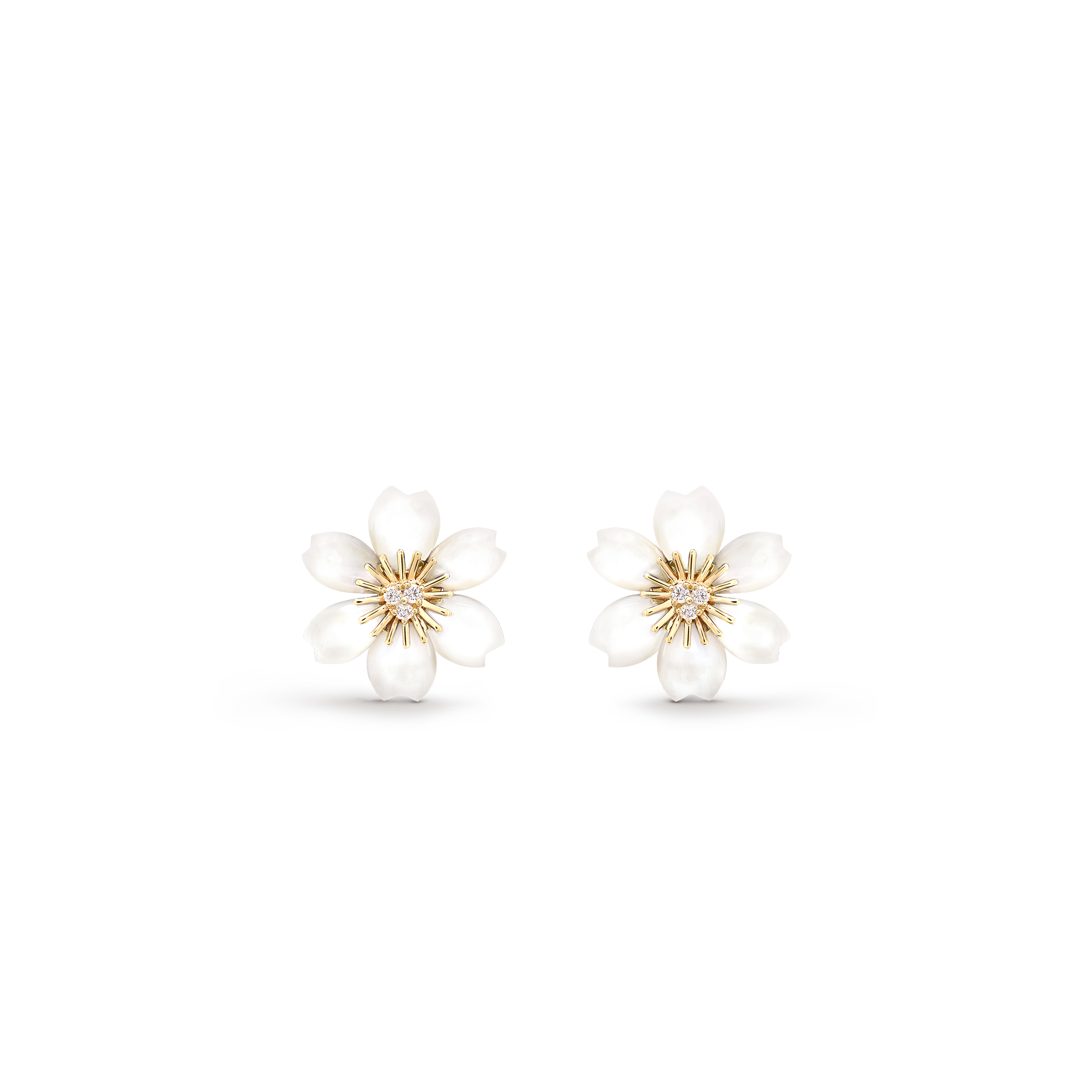 V*N CL*F arpels rose de noËl earrings, mini model vcarp7rv00
